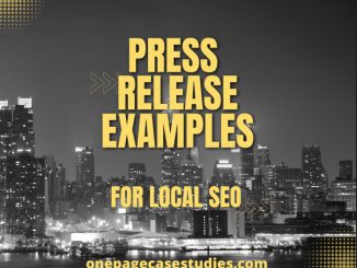 Press release Examples