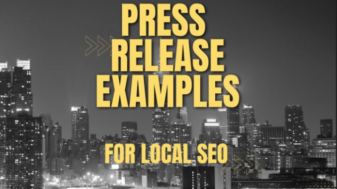 Press release Examples